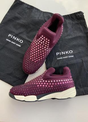 Pinko кросівки з камінням swarovski3 фото