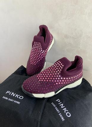 Pinko кросівки з камінням swarovski7 фото