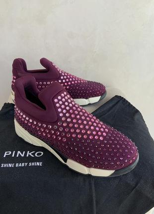 Pinko кросівки з камінням swarovski8 фото