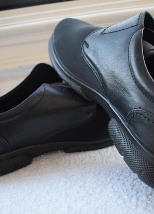 Шкіряні туфлі мокасини на широку неопрен easy черевики на липучці р. 10 р. 45 29,5-30,5 см4 фото