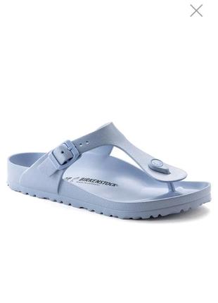 Блакитні сандалі шльопки сандали оригінал birkenstock голубые шлепки шлепанцы вʼєтнамки 36 - 36,52 фото