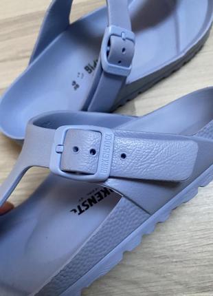 Блакитні сандалі шльопки сандали оригінал birkenstock голубые шлепки шлепанцы вʼєтнамки 36 - 36,56 фото