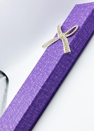 Коробочка для украшений под браслет или цепочку фиолетовая3 фото