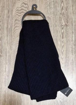 C&a.германия шарф т.синий шерстяной 180 х45