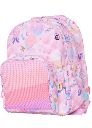 Рюкзак upixel futuristic kids school bag - рожевий