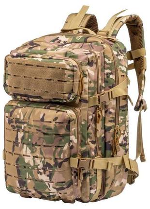 Тактичний рюкзак 2e tactical, об'єм 45 л, колір - камуфляж із кріпленнями laser cut