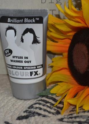 Интенсивный цветной гель для волос colourfx brilliant black intense colour hair gel1 фото