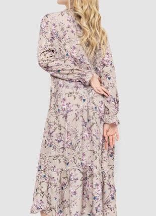 Платье свободного кроя с цветочным принтом, цвет фиолетовый2 фото