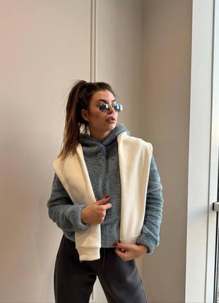 Худи оверсайз плюшевий женский мужской парный7 фото