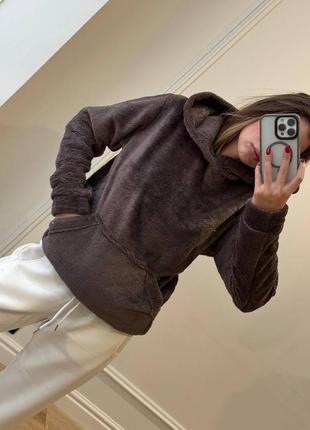 Худи оверсайз плюшевий женский мужской парный2 фото