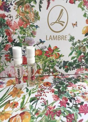 Пробник, миниатюра мужких духов ламбре arche summer, мужские духи lambre
