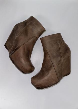 Женские кожаные ботинки сапоги rick owens avant-garde8 фото