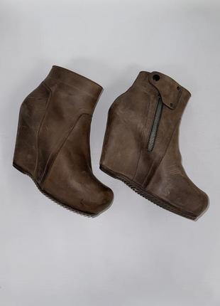 Женские кожаные ботинки сапоги rick owens avant-garde3 фото