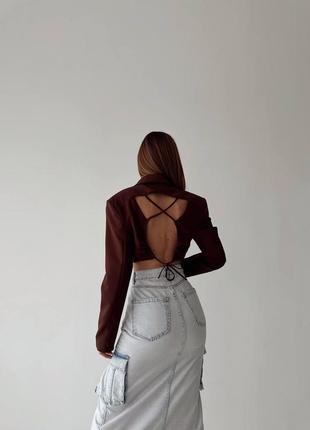 Женская длинная джинсовая юбка с карманами коттон турченка2 фото