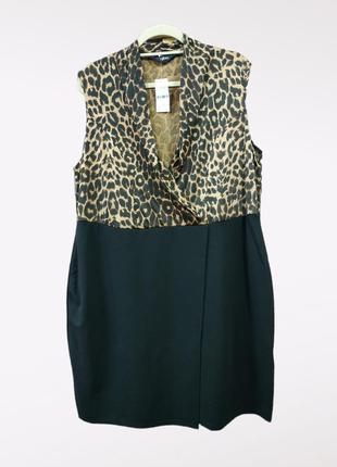 Шикарное платьеyours clothing / plus size leopard print ISO bodycon dress2 фото