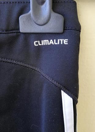 Брендові спортивні шорти для дівчинки adidas climalite капрі чорні бриджі3 фото