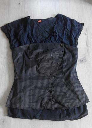 Двійка: котонова блузка і корсет; boss ; m