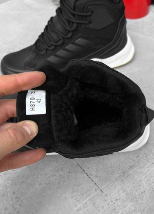 Мужские термо кроссовки чёрные теплые зимние5 фото