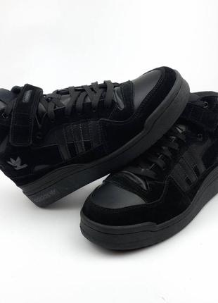 Adidas forum black suede