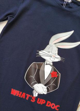 Модная стильная футболка с принтом багз банни, кролик багз, bugs bunny качество отличное3 фото