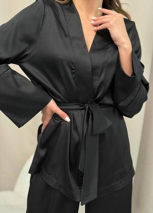 Женская пижама домашний костюм шелк армани7 фото