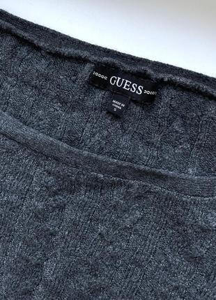 Стильный вязаный джемпер guess кофта  р. s оригинал верблюжа шерсть8 фото