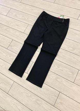 Нові жіночі прямі штани у чорному кольорі водовідштовхувальні від george на весну/осінь (л)