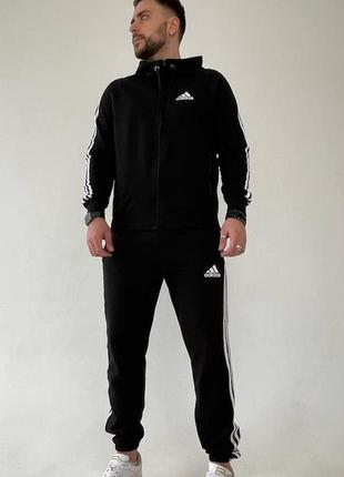 Костюм adidas з капюшоном чорний