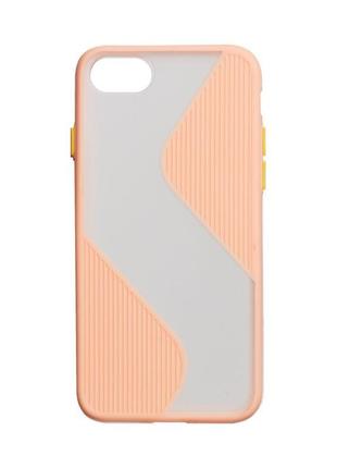 Чохол totu wave для iphone 7/8/se2 персиковий з рожевим відтінком