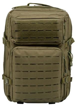 Тактичний рюкзак 2e tactical, об'єм 45 л, колір - зелений з кріпленнями laser cut