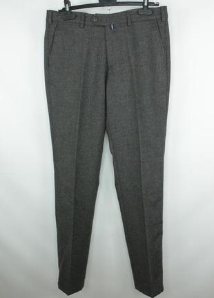 Класичні шерстяні брюки emile lafaurie gray wool casual / dress stretch pants1 фото