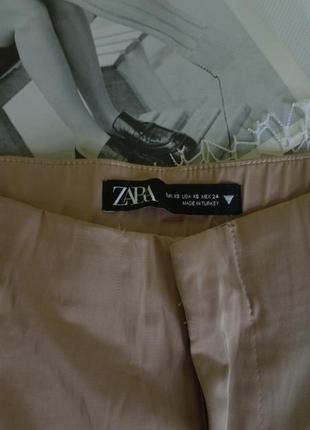 Крутезні атласні жіночі карго, брюки,штани від zara 🤎9 фото