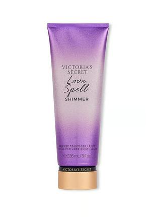 Парфюмированный лосьон для тела love spell shimmer от victoria's secret