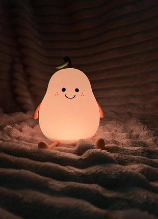 Силіконовий нічник світильник з акумулятором груша