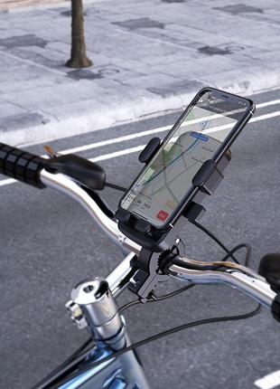 Телефонний тримач borofone bh34 dove на кермо велосипеда або мотоцикла. колір чорний6 фото