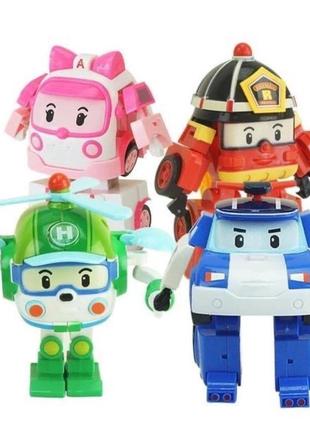 Трансформер робокар поли robocar poli 4 види в коробці.