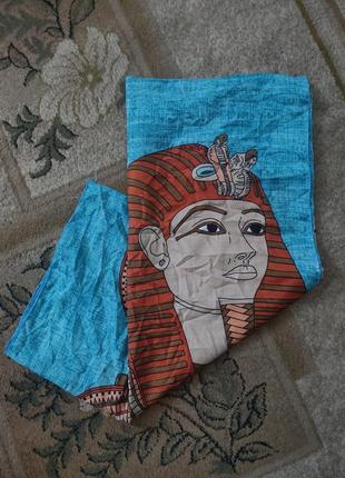 Універсальна велика єгипетська хустка, палантин, парео, з рамзесом.3 фото