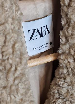 Стильное длинное пальто, шуба седди от zara, оригинал10 фото