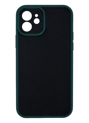 Чехол magic eye для телефона iphone 12  цвет чёрный с зелёным