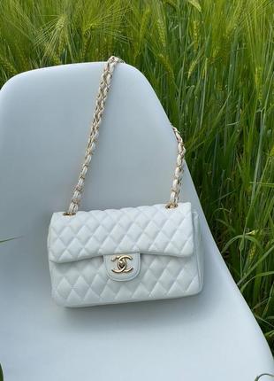 Жіноча сумка 2.55 white/gold