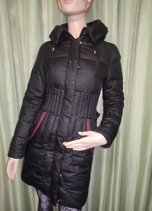 Пальто теплое женское чёрное "finebabycat"3 фото