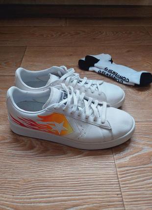 Converse pro leather white/flame оригинал5 фото