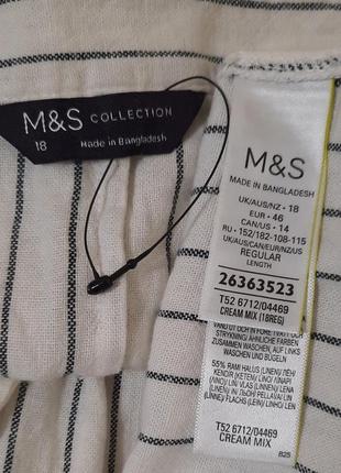 Платье marks & spencer г. 18 лен вискоза льняное бохо кокон баллон6 фото