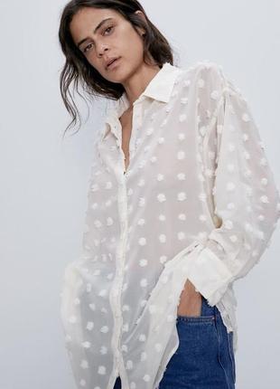Блуза блузка сорочка прозора модна рубашка оверсайз накидка прозрачная1 фото