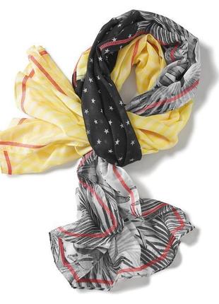 Роскошный стильный большой женский шарф, шаль от tcm tchibo (чибо), нитевичка