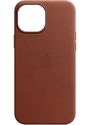 Кожаный чехол leather case (aaa) with magsafe для apple iphone 14 (6.1")