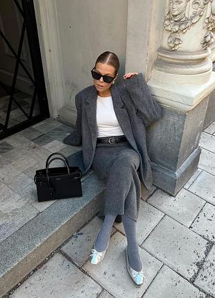 Шерстяной пиджак пальто h&m