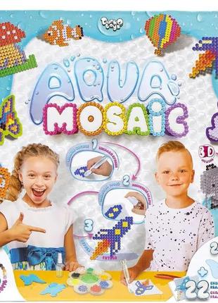 Набор креативного творчества aqua mosaic аква мозаика ам-01-02 danko toys средний детский 3d фигуры для детей1 фото