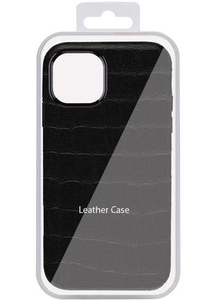 Кожаный чехол croco leather для apple iphone 14 (6.1")2 фото