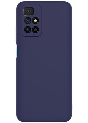 Чехол fiji soft для xiaomi redmi 10 силикон бампер темно-синий